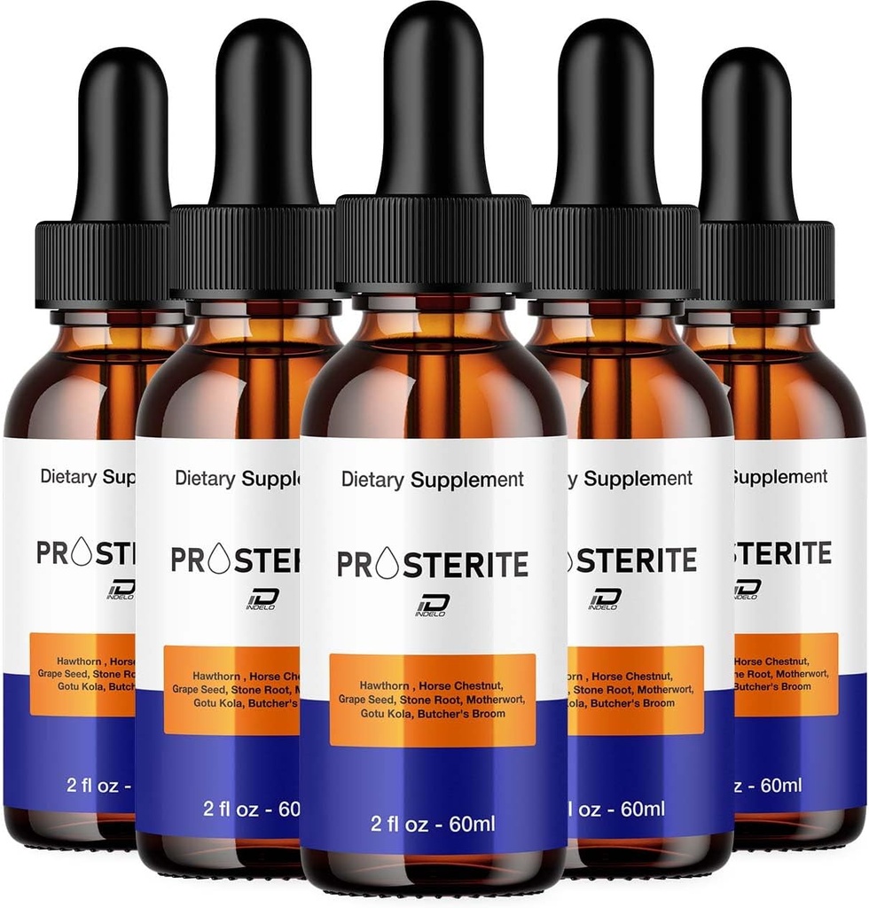 Σταγόνες Prosterite για θέματα ούρων υγείας - Bladder - συμπλήρωμα Prosterite, μέγιστης αντοχής Prostatine Σταγονομετρητές, 2024 Νέα βελτιωμένη φόρμουλα (5 συσκευασία - 5 μήνες προμήθεια)