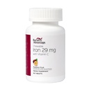 Bariatric Advantage Chewable Iron 29 mg - Bariatrik Cerrahi Hastaları için - Demir C Vitamini - Demir Tadı - Ferrous Fumarate & Carbonyl Iron Supplement - Tutku Meyvesi - 90 Count