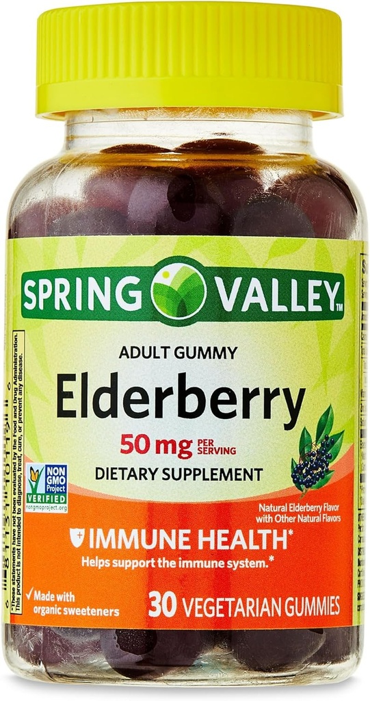 IKJ Elder Immune Health Diyetary Supplement Vegetarian Gummies, 50 mg, 30 Count