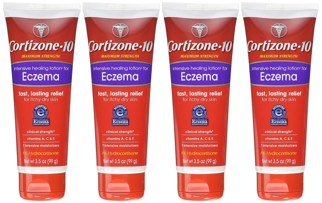 Cortizone 10 Yoğun şifa Eczema Lotion 3.5 Oz (4 Pack)