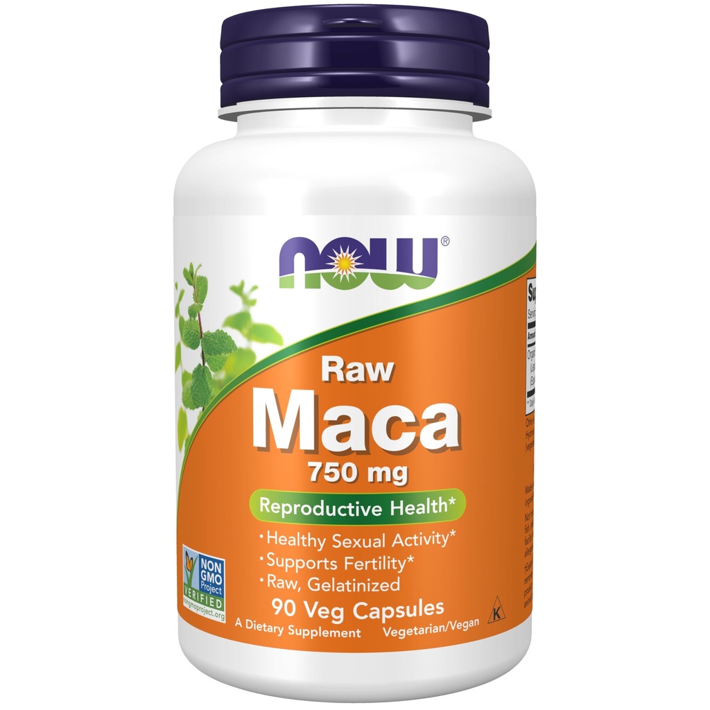 Şimdi Gıdalar Tamamlıyor, Maca (Lepidium meyenii) 750 mg Raw, Reproductive Health*, 90 Veg Capsules