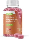 D3 Vitamini ve Magnezyum Tamamı ile Viteeyuba Gummies with Vitamin D3 and Magnezyum Supplement for Bone Health - Chewabledis Supplements for Women & Men - Gluten-Free, Non-GMO - 90 Count Count Count