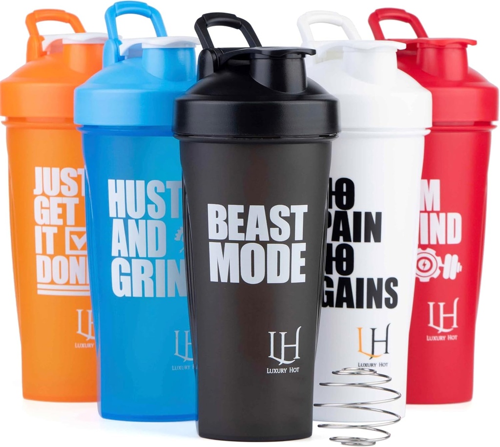 Μπουκάλι Shaker πρωτεΐνης 600ml (20oz) – Κομψό BPA-Free Shaker Cup με Mixing Ball 