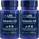 Life Extension Vitamin D3 125 Mcg (5000 Iu) – Bone Health, Brain Health ve Immune Function – Non-GMO – Gluten-Free – Two Pack – 2 x 60 Softgels