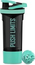 Artoid Mode 24Ounce Protein Shaker Şişe, Dual Mix Teknolojisi, Honda Free, Aqua Green/Black