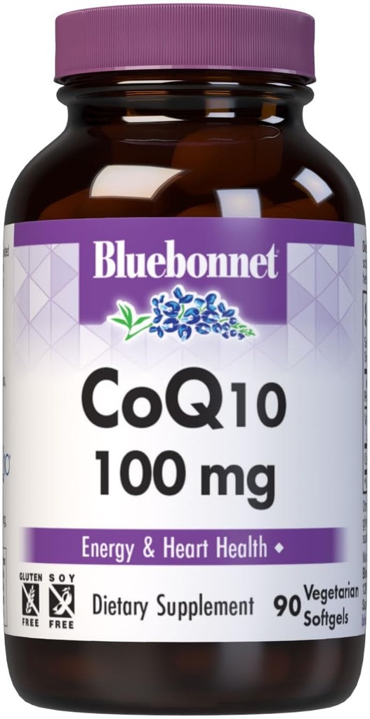 BlueBonnet CoQ-10 Χορτοφαγικά Softgels, 100 mg, 90 Count