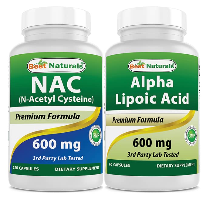 En İyi Doğal NAC 600 mg & Alfa Lipoic Asit 600 mg
