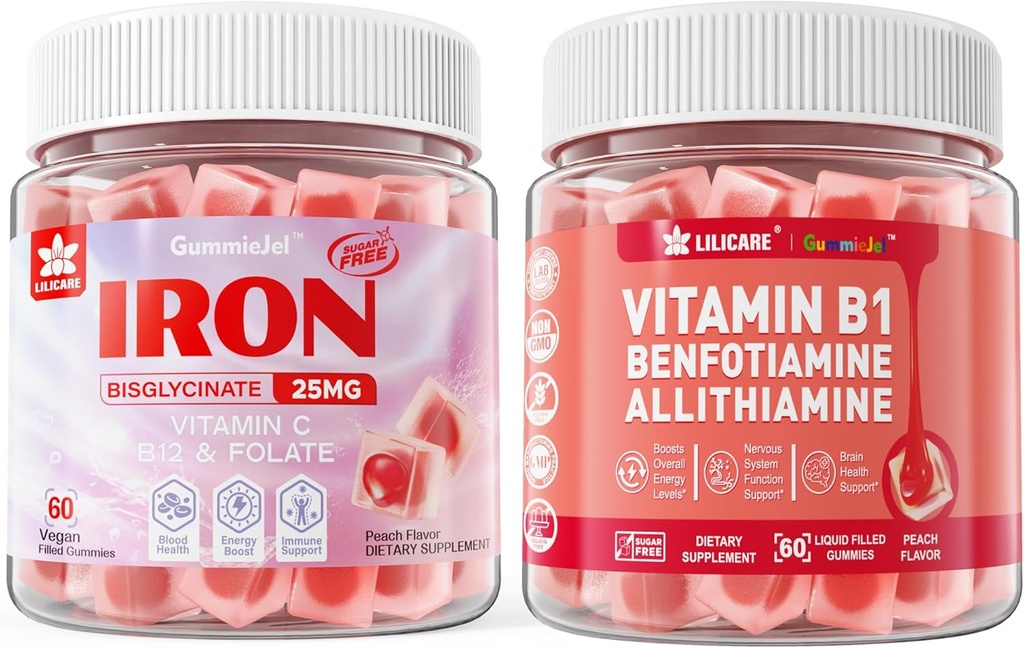 Vegan Demir Gummies+Vitamin B1 Gummies