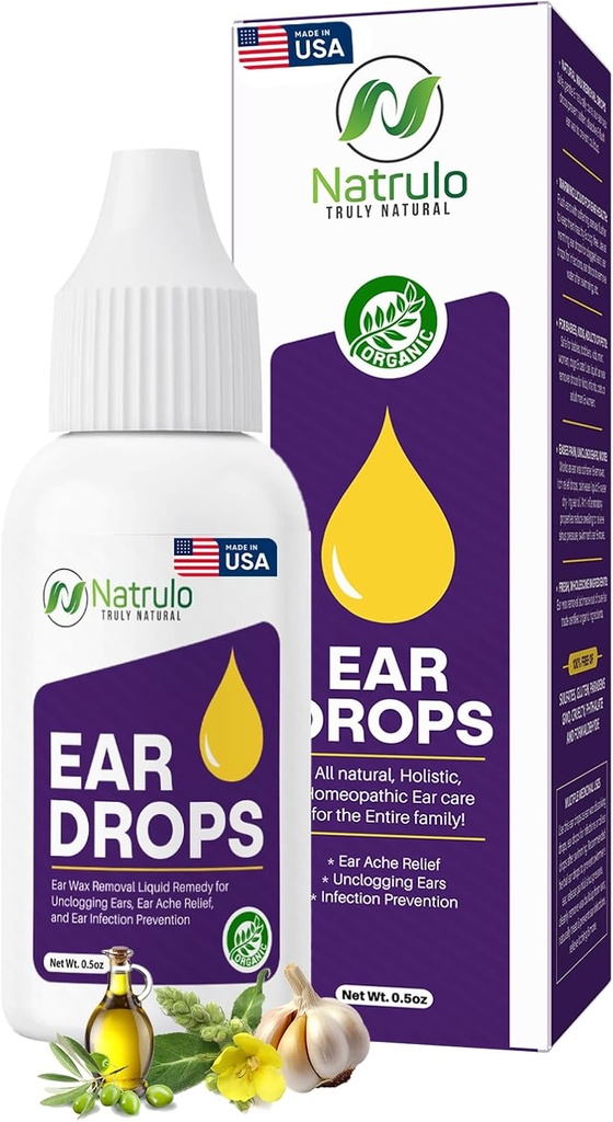 Natural Ear Drops for Ear Μόλυνση – Ομοιοπαθητικά Eardrops για Ενήλικες, Παιδιά, Μωρό, & Κατοικίδια – Ανακουφίζει Ear Aches, Swimmer's Ear, & Loosens Wax – Kids Safe Ear Health Made in USA