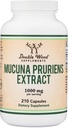 Mucuna Pruriens Extract Capsules - Dopamine Boosting Supplement - 210 Count, 1000 mg Per Service,% 20 (To Velvet Bean) (In Mood and Motivasyon Support) Üçüncü Parti Çift Wood Tarafından Test Edildi