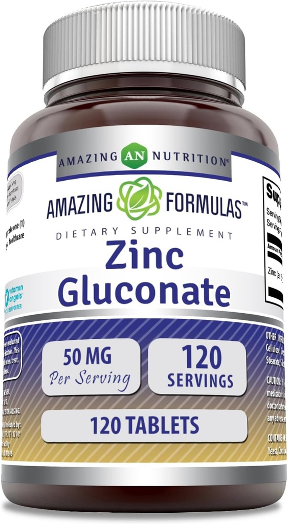 Amazing Formulas çinko Gluconate Supplement | 50 Mg Per | Tabletler | Non-GMO | Gluten-Free | Made in USA (120 Count)
