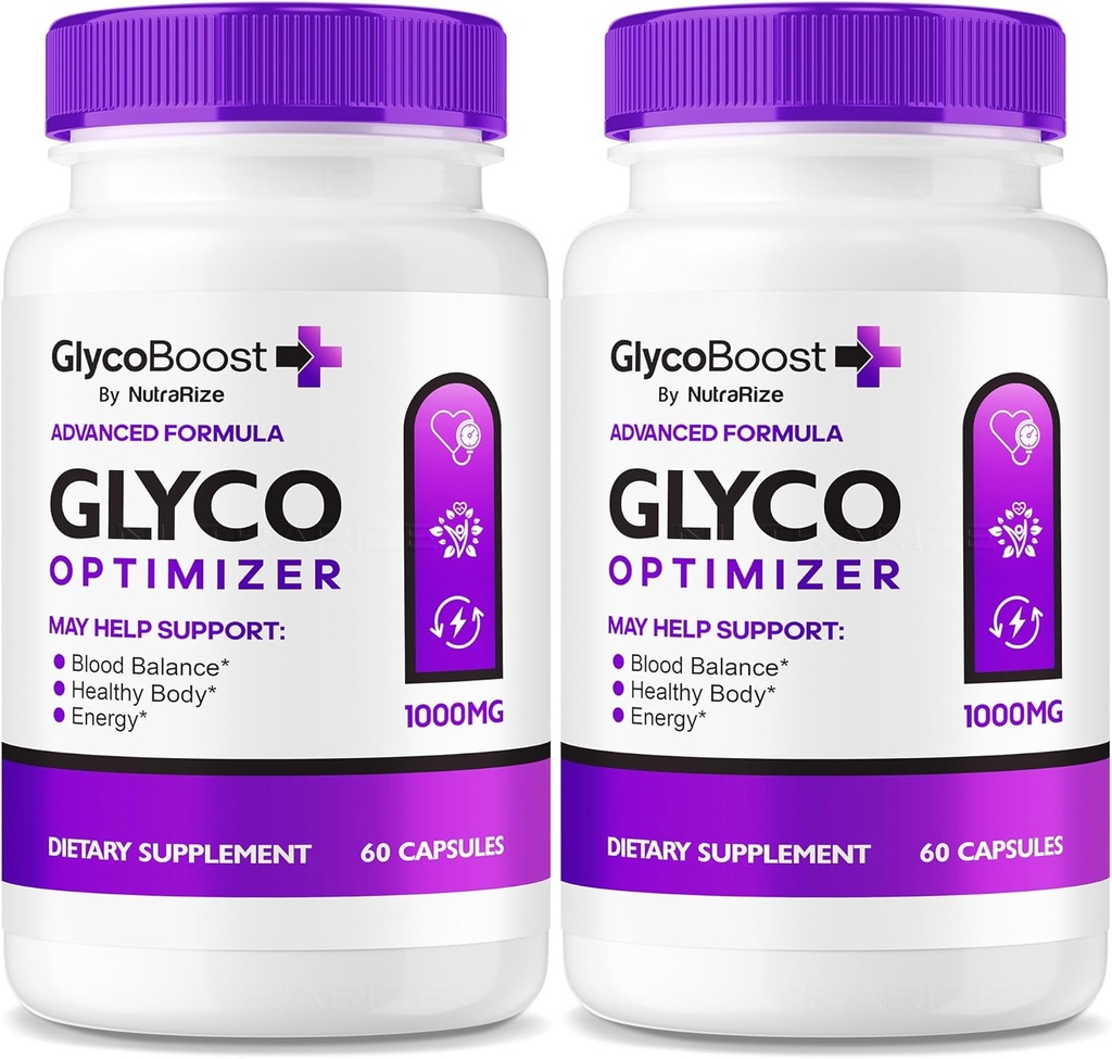 NutraRize (2 Pack) GlycoBoost - Επίσημη φόρμουλα υποστήριξης αίματος Glyco Boost, όλα τα φυσικά κάψουλες για υγιή και σταθερά επίπεδα, GlycoBoost Body Cleaner, Glyco Boost Optimizer (120 κάψουλες)