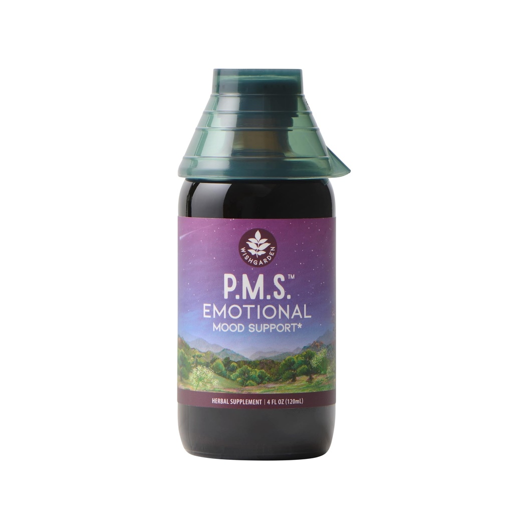 WishGarden Herbs PMS Duygusal Kadınlar için Duygusal Yardım - Vitex Berry & Blue Vervain, PMS Mood Swing Relief & PMD Relief Supplement, Duygusal Destek PMS, 4oz