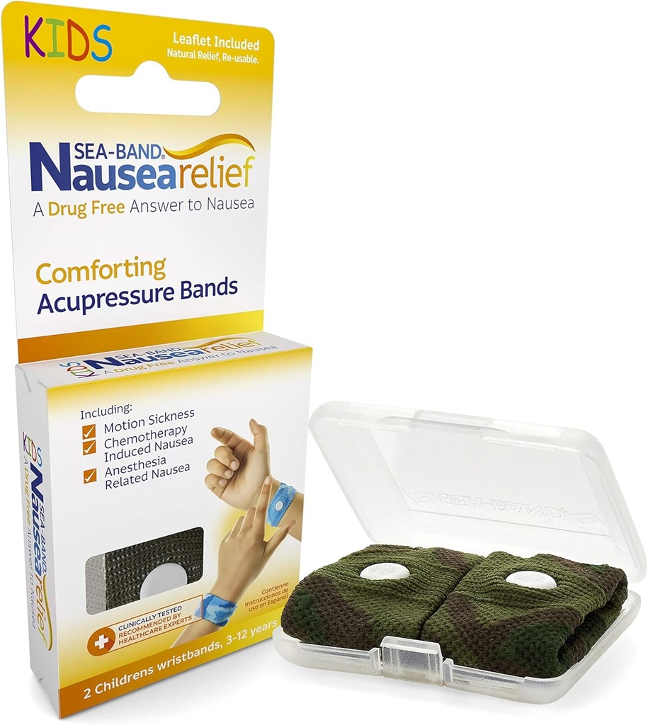 Sea-Band Anti-Nausea Acubas, Hareket ve Sabah Hastalığı için, Çocuk, 1 Pair C