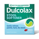 Dulcolax Stool Softener Laxative Liquid Gel Capsules, Hard, Kuru Stools, Docusate sodyum 100 mg, 100 Count