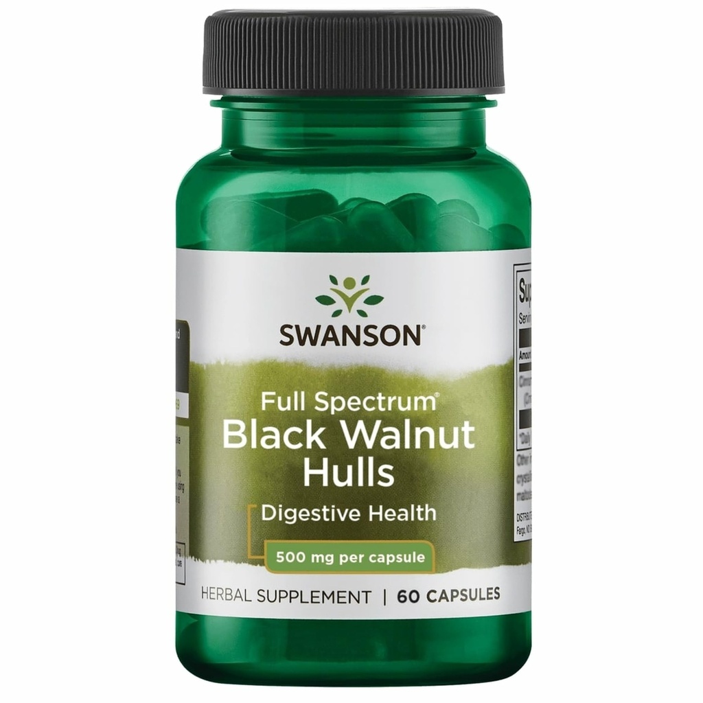 Swanson Black Walnut Hulls 500 Milligrams 60 Κάψουλες