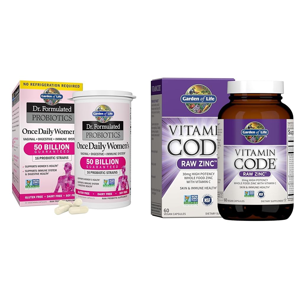 Life & çinko Supplements 30 mg Yüksek Potency Raw çinko ve C Multimineral Supplement, Vitamin Code/Trace Minerals & Probiyotiks for Skin Health & Immune Support, 60 Vegan Capsules