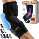 DR. BRACE® Elite Elbow Brace Support, Breathable Elbow Compression Sleeve with Gel Pad for Golfer's, Tennis Elbow & Tendonitis Treatment & Pain Relief 2024 (Black, Large)