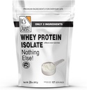 Sadece! - Whey proteini Isolate, Ultra Premium Grass-Fed, Unflavored, ABD'de Made in USA, Pure 90 protein, Only 1g Carb, No add Sugar (1.25 Pound)