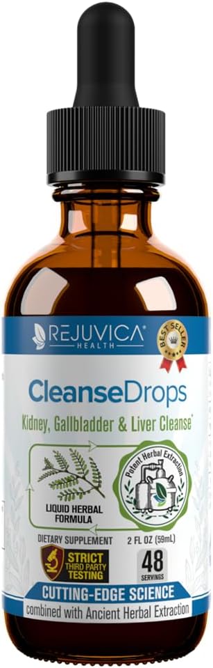 Cleanse Drops - Advanced Kidney & Gallbladder Cleanse Υποστήριξη συμπλήρωμα - Υγρή Παράδοση για Καλύτερη Απορρόφηση - Chanca Piedra Χρησιμοποιείται στο Αμαζόνιο τροπικό δάσος