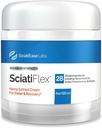 SciatiFlex Topical Sciatic Cream - The Lower Back, Hips, Buttocks, Legs and Feet - Hemp Cream with Arnica Extract, Shea Butter, Aloe Vera - 4oz