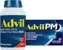 Advil Ağrı Reliever ve Ateşleme, Ibuprofen 200 mg Ağrı Yardımı - 300 Kont, Advil PM Pain Reliever ve Nighttime Sleep Aid, Ibuprofen for Pain Relief and Diphenhydramine Citrate - 20 Count