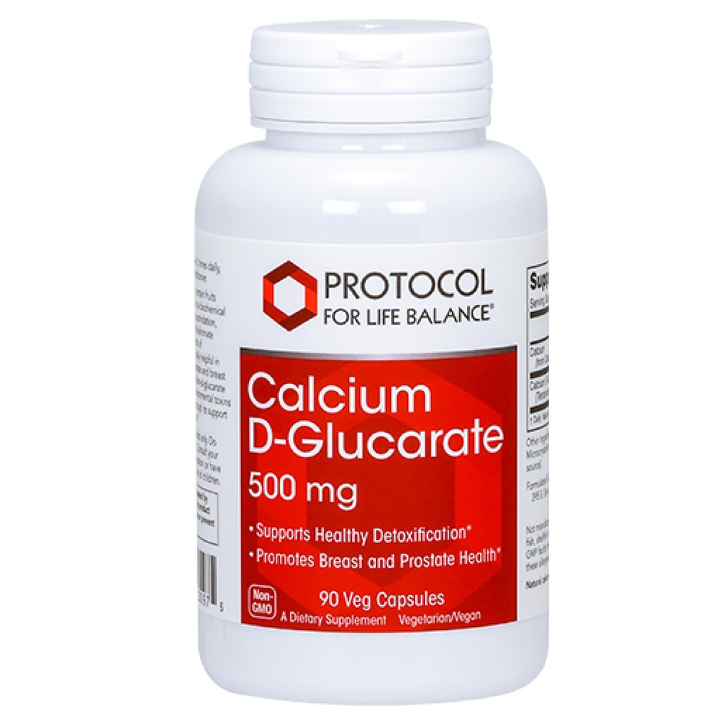 PROTOCOL FOR LIFE BALANCEelli D-Glucarate - 500 mguba D Glucarate - Detox Desteği - Em & Prostate Health - Non-GMO & Dairy Free - 90 Veg Caps