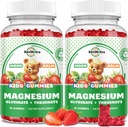 Μαγνήσιο Σύμπλεγμα Gummies-Ηρεμία μασώμενα Gummies για παιδιά & ενήλικες- Μαγνήσιο Γλυκινικό συμπλήρωμα-w/Omega-3, Βιταμίνη B6, D3- Υποστήριξη ήρεμο στρες ανακούφιση, οστά, Mood, 2 συσκευασία