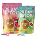 SkinnyBoost 28 Day Detox Tea Kit-1 Daytime Hibiscus (28 Çanta) 1 Evening Apple Cinnamon (14 Çanta) GMO, Vegan, All Natural, Green Tea and Herbal Teas for Natural Detox and Cleanse, Reduce Bloating