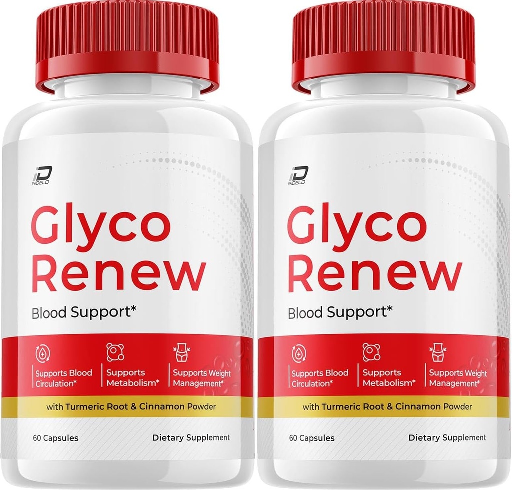 Glyco Renew Capsules, GlycoRenew Advanced Supplement, All Natural Formula to maintain Health Levels, Maximum Strength Daily Formula, Glyco Renew Capsules (2 Pack - 120 Capsules)