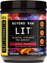 BEYOND RAW LIT V2 Clinical Strength Pre Workout Powder, Hits Σκληρότερες, Μεγαλύτερες Αντλίες, Καφεΐνη, L-Citrulline, Creatine, Apple Crisp, 30 εξυπηρετούν