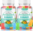 softbear Κάλιο Citrate Gummies, Υψηλής ισχύος κάλιο Citrate 1000mg Υποστήριξη Πόδι Cramps & μυϊκή υγεία Κάλιο Gummies για ενήλικες & παιδιά μικτή γεύση φρούτων 120 Count