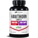 Healthfare Hawthorn Berry Supplement Extract 3000 mg | Ekstra Kuvvet Herbal Formula | 200 Vegan Capsules | Destekler Kalp ve Circulatory Health | Non-GMO, Gluten-Free | Made in USA