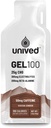Unived Gel 100 - Vegan Energy Gel Endurance Athletes Runners & Cyclists - 100kcal - Cocoa Choco - 50 mg Caffeine - 6 Paket