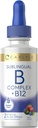 Carlyle Sublingual Vitamin B Kompleksi | B12 | 2 Fl Oz | Berry Flavor | Vegetarian, Non-GMO ve Gluten Free Supplement Supplement