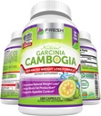 FRESH SACARE 100% Saf Garcinia Cambogia Tür - Tüm Doğal Appetite Suppressant & Kilo Yönetimi Desteği - 180 Capsules