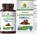 Brieofood Organic Cinnamon 1500 mg, 45 Hizmet, Vejetary, Gluten Free, 90 Vegetarian Tablets