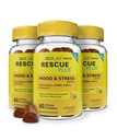 RESCUE Bach Plus Mood & Stress Support Gummies, Daytime Diyetary Supplement with Passionflower, GABA, Saffron & Vitamin D, Natural Orange Flavor, Vegan & Gluten-Free, 3 Pack, 180 Count Total