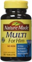 Nature Made Multivitamin for Him, Ανδρική Πολυβιταμίνη για Καθημερινή Διατροφική Υποστήριξη, 90 Tablets (Pack of 3)
