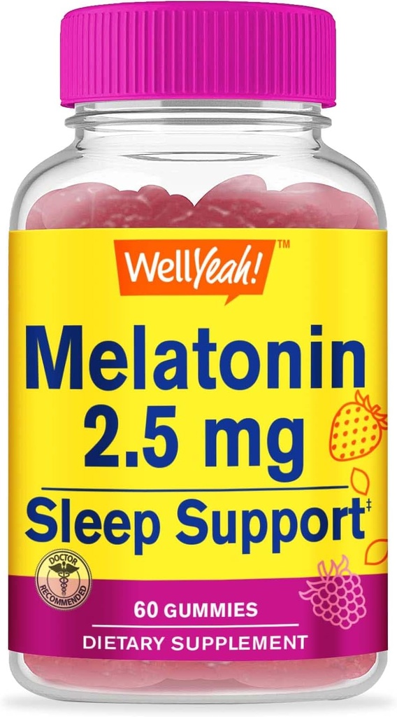 WellEvet 2.5 mg Melatonin Gummies - 60 Kont