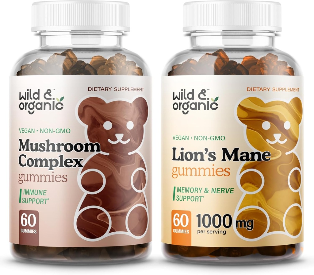 Wild & Organic Mushroom Gummies & Lion's Mane Gummies