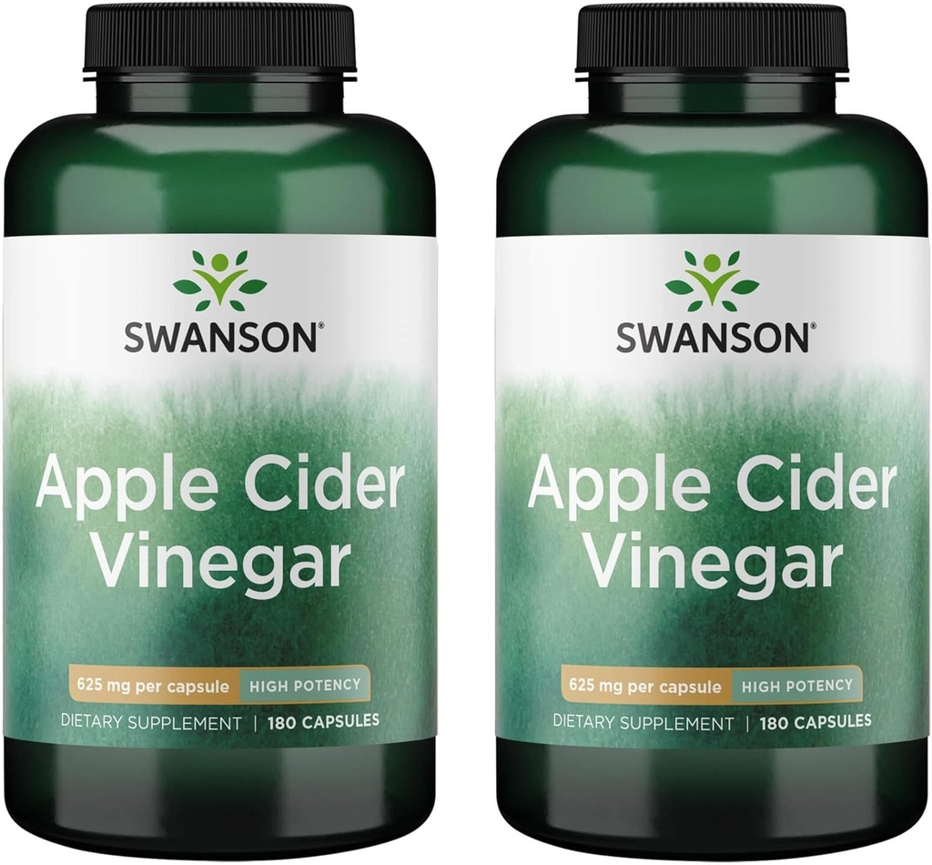 Swanson Κάψουλες μηλίτη μηλίτη - Υποστηρίζει υγιή & Digestive Υγεία - Βοηθά τον μεταβολισμό και τη διατήρηση του προφίλ - (180 κάψουλες, 625mg το καθένα) 2 Συσκευασία