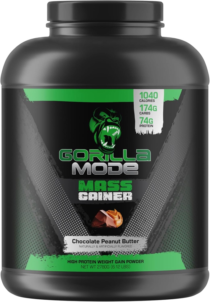Gorilla Mind Mass Winer (Chocolate Peanut Butter) – 70g protein | 1040 Calories | 175g Carbs | Yüksek Protein Kiloları Toz