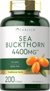 Carlyle Sea Buckthorn Oil Capsules 4400 mg | 200 Softgels | Non-GMO, Gluten Free | Sea Buckthorn Berry Oil Supplement