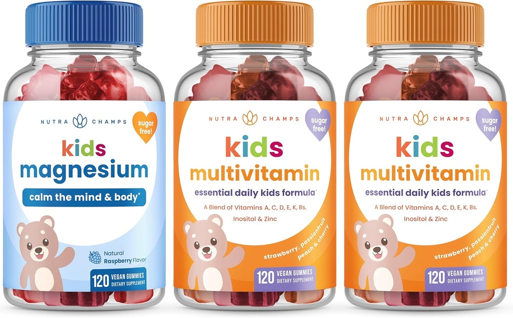 NutraChamps παιδιά πολυβιταμίνες & παιδιά Μαγνήσιο Gummies
