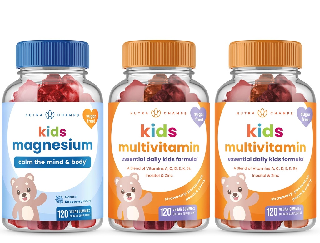 NutraChamps παιδιά πολυβιταμίνες & παιδιά Μαγνήσιο Gummies