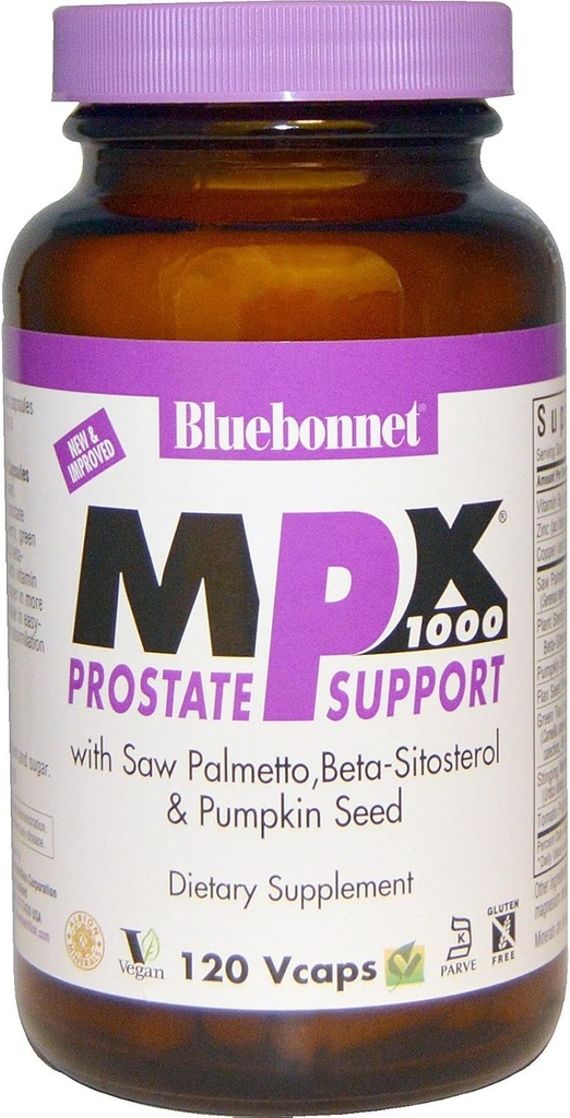 MPX 1000 Erkeklerin Prostate Formula Bluebonnet - 120 Vegetarian Capsules