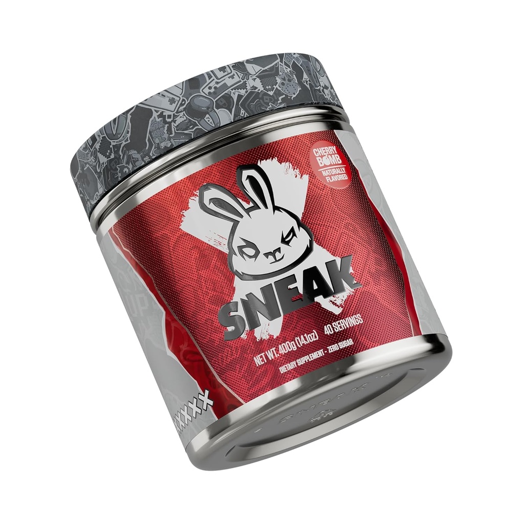 SNEAK Energy Drink Powder | Cherry Bomb | No Sugar. No Nasties. Just Natural Caffeine, Focus-Boosting Nootropics | 40 Servings