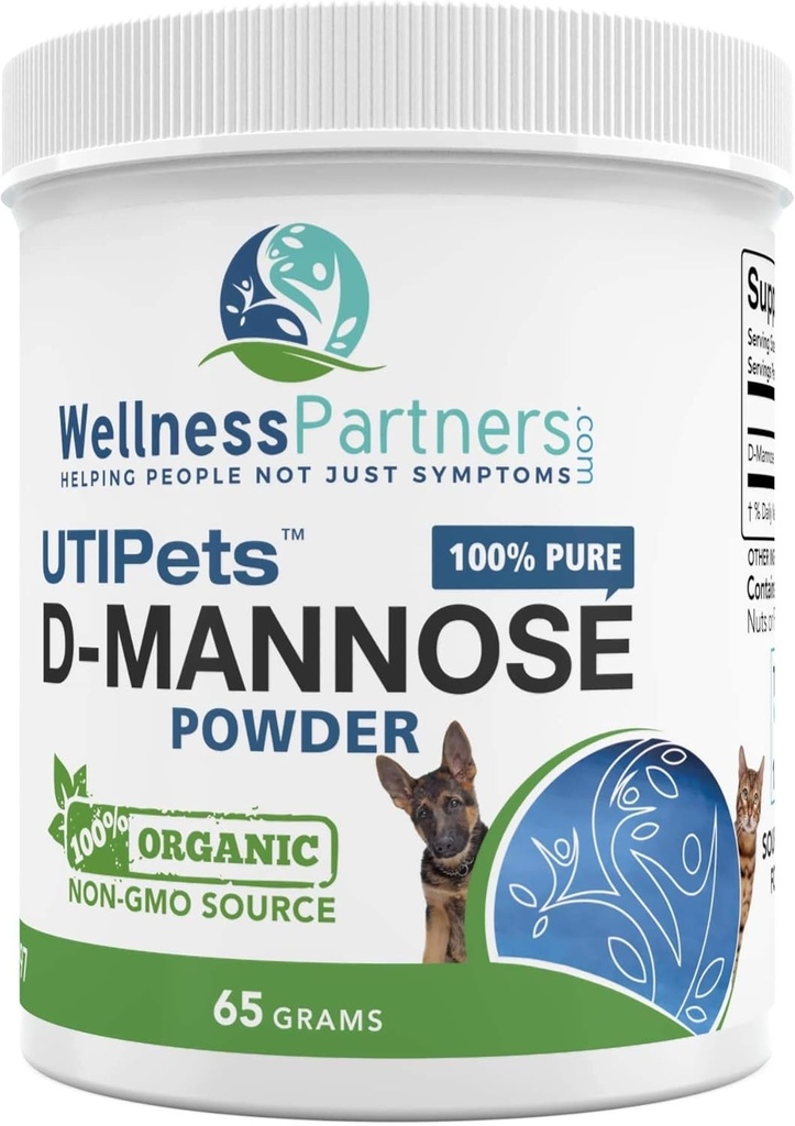 UTI Pets Pure D-Mannose Non GMO Organically Sourced Toz 65gram jar