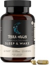 TERRA ORIGIN Sağlıklı Uyku ve Uyan | Doğal Uyku Yardımı Yetişkinler için Tamamlandı | Restful ve Awake Yenilendi | GABA, L-Tryptophan, Melatonin, Chamomile, Valerian, PassionFlower | 60 Capsules